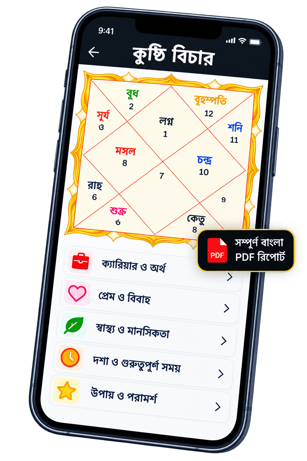 কুষ্টি বিচার রিপোর্ট